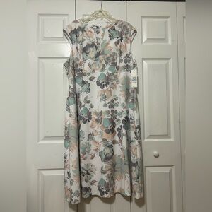 Calvin Klein Plus Size Sleeveless Floral Print Midi Dress